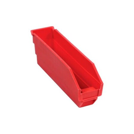 Quantum Storage Systems Shelf Storage Bin, Plastic, Red, 24 PK QSB100RD